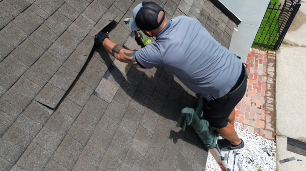 Superior Group repairing damaged roof in Denham SPrings